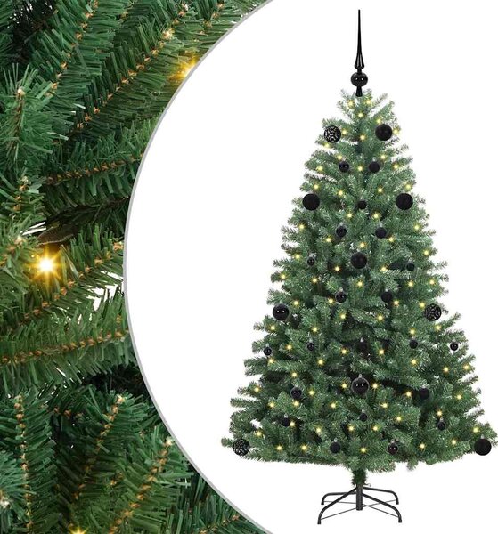 Umělý Skládací Vánoční Strom Zelená 150 cm PVC a kov 3395479