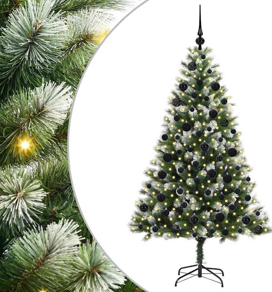 Umělý vánoční stromeček s umělým sněhem 300 LED Teplá bílá 3395443