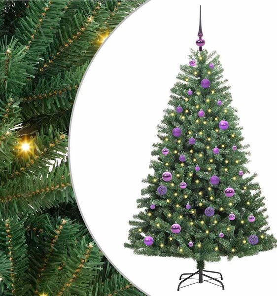 Umělý Skládací Vánoční Strom Zelená 150 cm PVC a kov 3395484