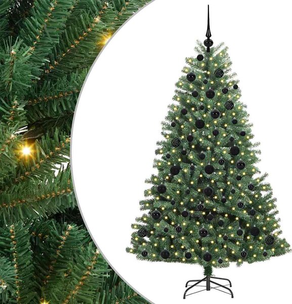 Umělý Skládací Vánoční Strom Zelená 180 cm PVC a kov 3395488