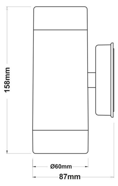 ACA Lighting Garden Spot venkovní bodové nástěnné svítidlo SL7031W