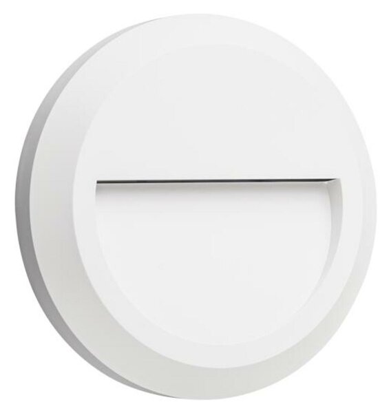 ACA Lighting LED venkovní nástěnné svítidlo kulaté bílá 230V AC IP65 1.5W 3000K 100LM RA80 SLIM02NW