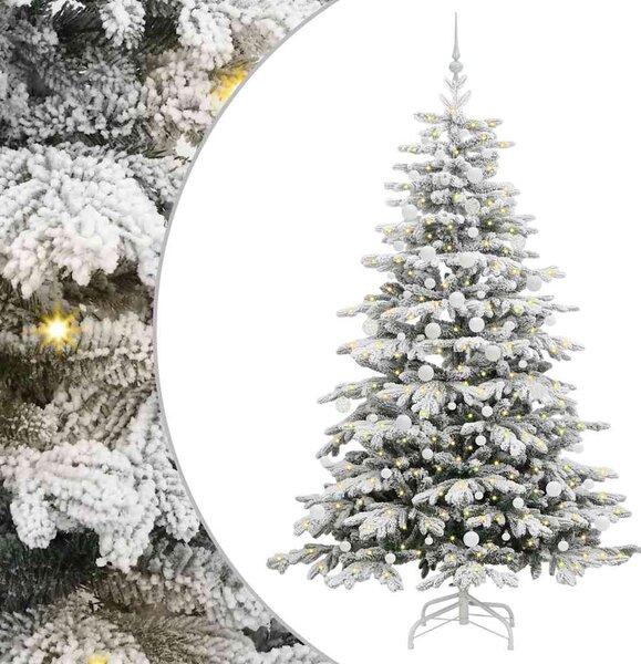 Umělý Skládací Vánoční Strom Bílá 210 cm PE a PVC 3395652