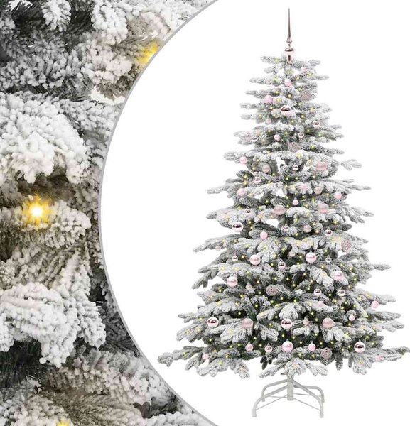 Umělý Skládací Vánoční Strom Bílá 210 cm PE a PVC 3395651