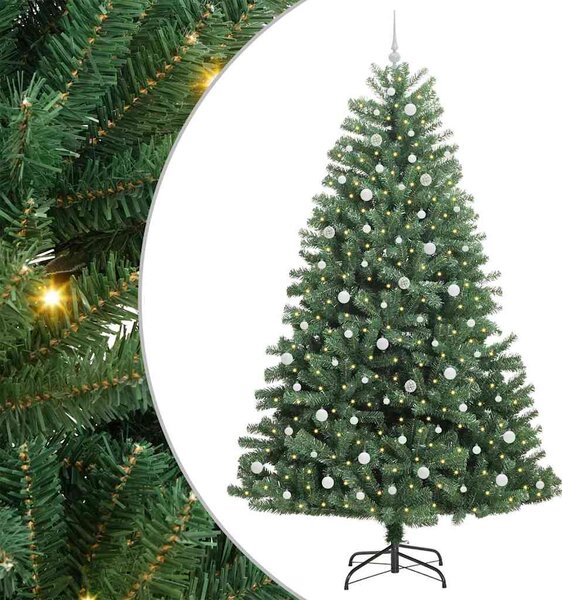 Umělý Skládací Vánoční Strom Zelená 240 cm PVC a kov 3395508