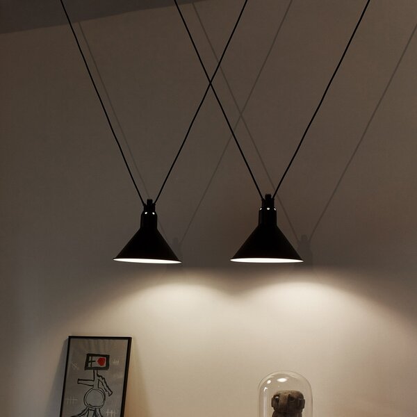 Závěsná svítidlo Lampe Gras, Černá, Obývací pokoj, Kov