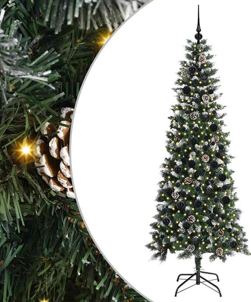 Umělý vánoční stromeček Zelená 210 cm PVC, plast a ocel 3395833