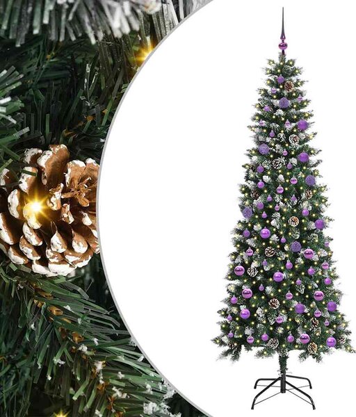 Umělý vánoční stromeček Zelená 210 cm PVC, plast a ocel 3395838