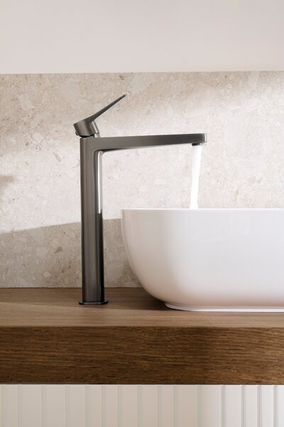 KFA Armatura Malaga Gun Metal Grey umyvadlová baterie stojící grafitová 4522-712-61