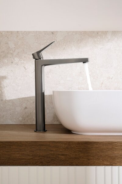 KFA Armatura Malaga Gun Metal Grey umyvadlová baterie stojící grafitová 4522-712-61