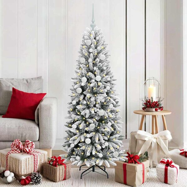 Umělý vánoční stromeček Bílá 150 cm PVC, plast, ocel a PE 3396036
