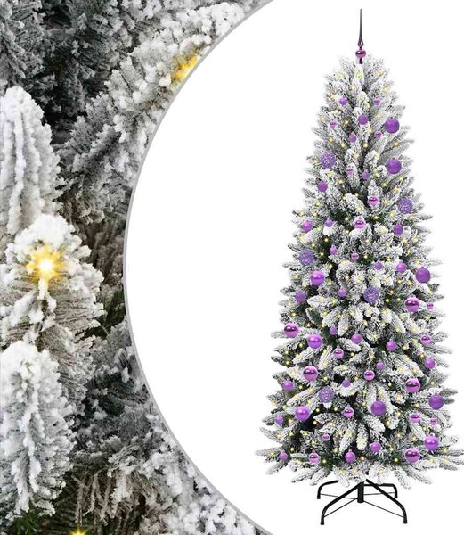 Umělý vánoční stromeček Bílá 210 cm PVC, plast, ocel a PE 3396063