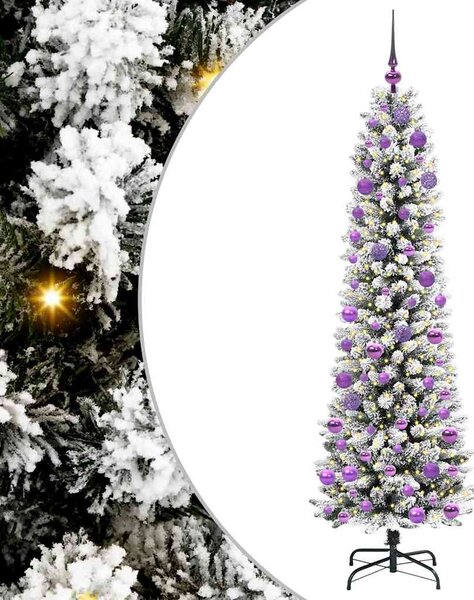 Umělý vánoční stromeček Bílá 180 cm PVC, kov a plast 3396111