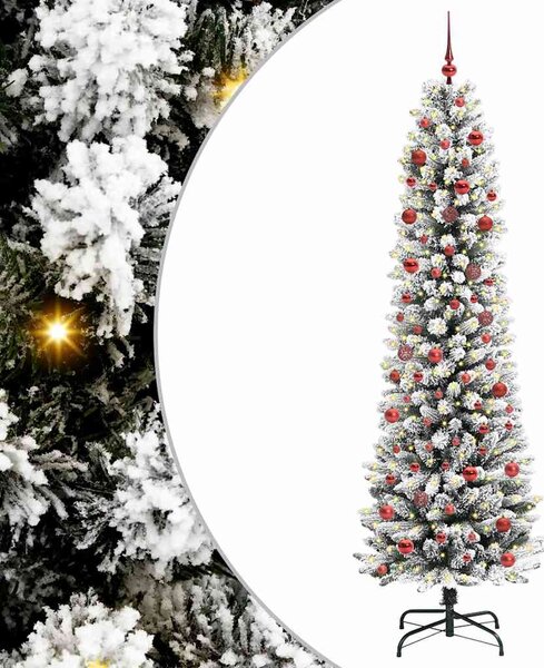 Umělý vánoční stromeček Bílá 210 cm PVC, kov a plast 3396117