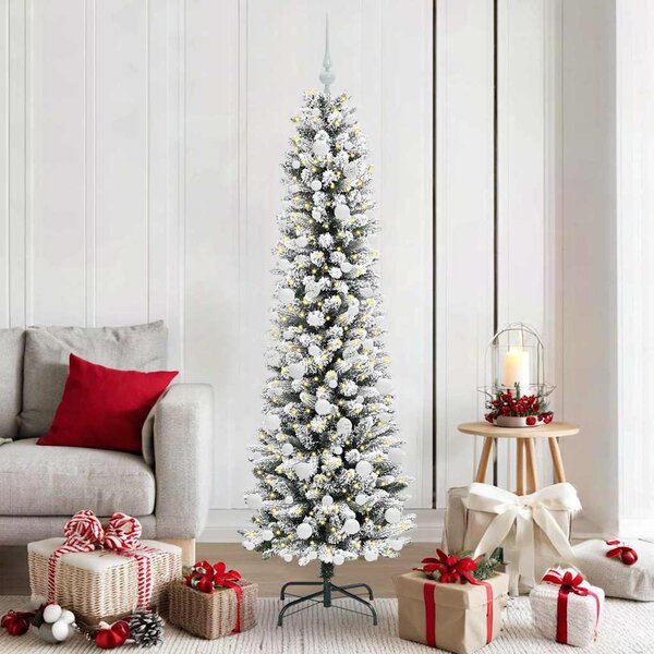 Umělý vánoční stromeček Bílá 180 cm PVC, kov a plast 3396108