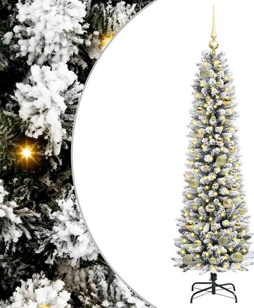 Umělý vánoční stromeček Bílá 150 cm PVC, kov a plast 3396097