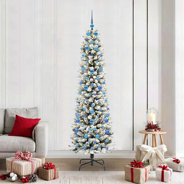 Umělý vánoční stromeček Bílá 210 cm PVC, kov a plast 3396124