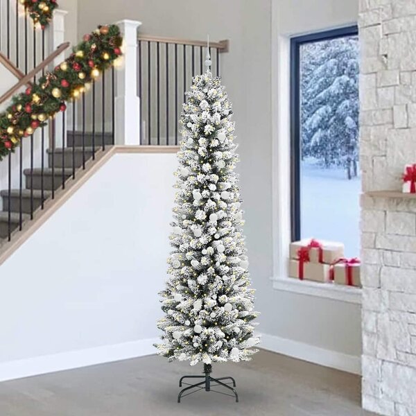 Umělý vánoční stromeček Bílá 240 cm PVC, kov a plast 3396132