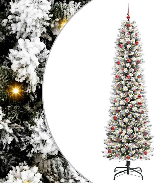 Umělý vánoční stromeček Bílá 240 cm PVC, kov a plast 3396129