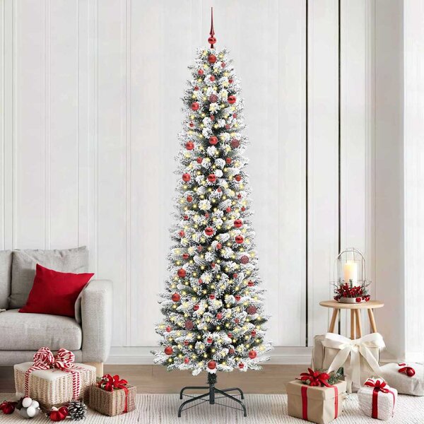 Umělý vánoční stromeček Bílá 240 cm PVC, kov a plast 3396129