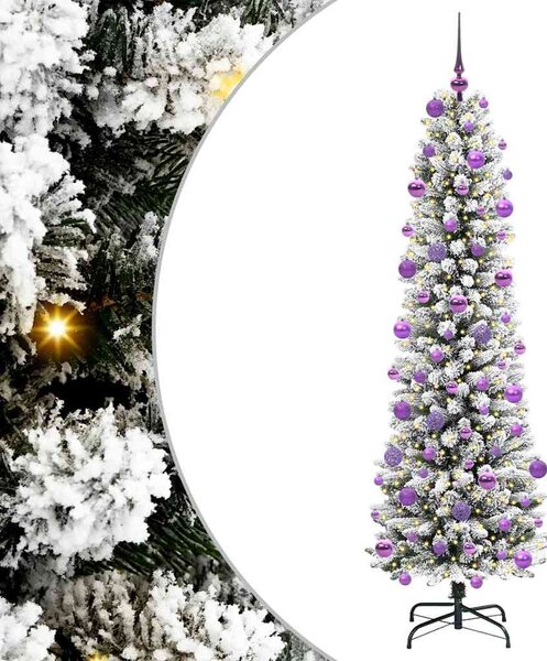 Umělý vánoční stromeček Bílá 210 cm PVC, kov a plast 3396123
