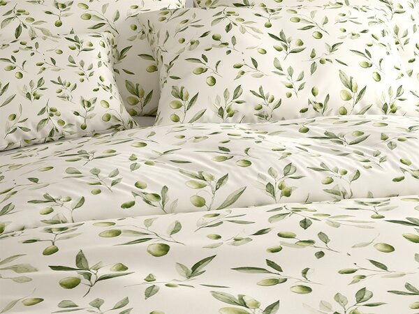 Polybavlněné povlečení OLIVE POLY zelené Rozměr povlečení: 70 x 90 cm | 140 x 200 cm