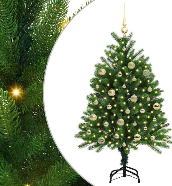 Vánoční stromeček s 150 LED diodami s stojanem Zelená 120 cm PE 3396313