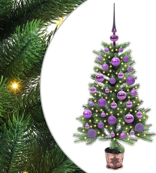 Vánoční stromeček s 150 LED diodami s stojanem Zelená 90 cm PE 3396306