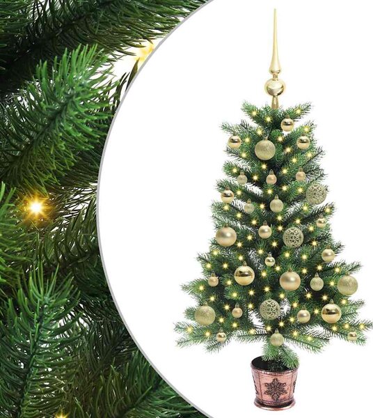 Vánoční stromeček s 150 LED diodami s stojanem Zelená 90 cm PE 3396304
