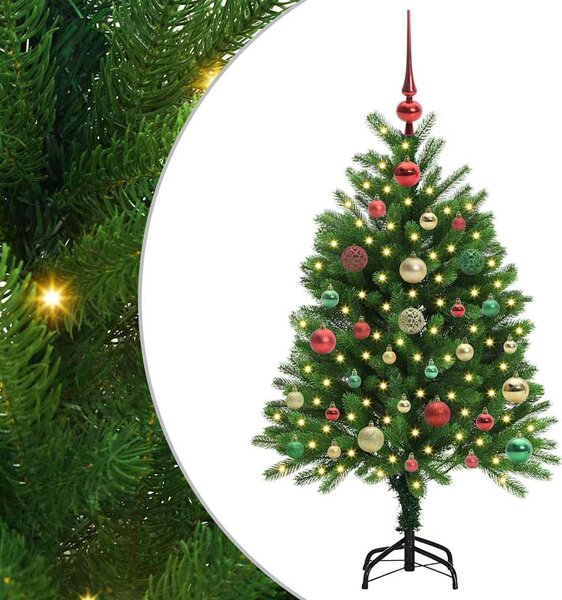 Vánoční stromeček s 150 LED diodami s stojanem Zelená 120 cm PE 3396317