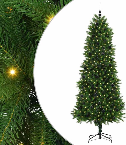 Vánoční stromeček s 300 LED diodami s stojanem Zelená 240 cm PE 3396350