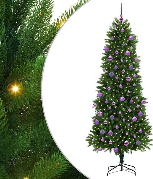 Vánoční stromeček s 300 LED diodami s stojanem Zelená 240 cm PE 3396355
