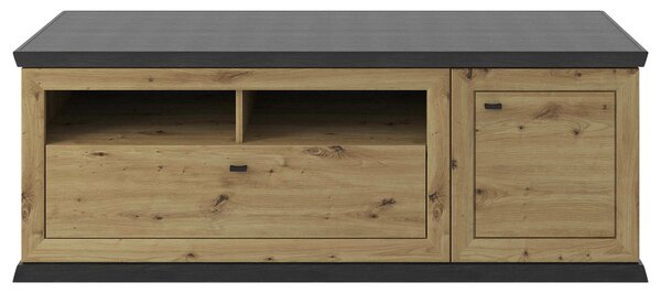 KOMODA POD TELEVIZI, tmavě šedá, dub artisan, 150/55,6/50 cm Hom`in - TV stolky & komody pod TV