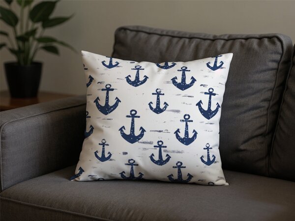 Polybavlněný povlak na polštář NAVYSTA POLY 45x45 cm, modro-bílý