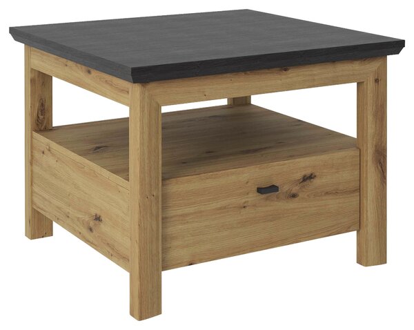 ODKLÁDACÍ STOLEK, tmavě šedá, dub artisan Hom`in - Odkládací stolky