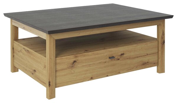 KONFERENČNÍ STOLEK, tmavě šedá, dub artisan, kompozitní dřevo, 110/80/45 cm Hom`in - Konferenční stolky