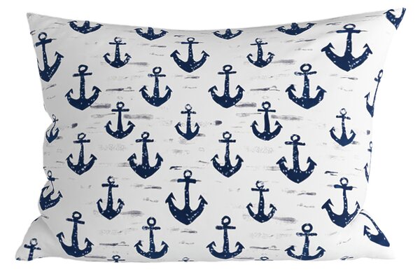 Polybavlněný povlak na polštář NAVYSTA POLY 50x70 cm, modro-bílý