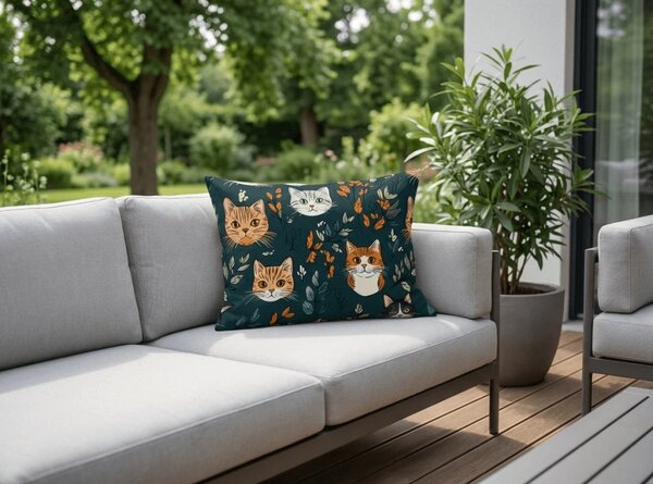 Polybavlněný povlak na polštář CATTAMI POLY 50x70 cm, tmavě zelený