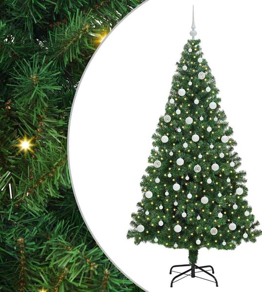 Umělý vánoční stromeček Zelená 210 cm PVC, ocel a plast 3396925