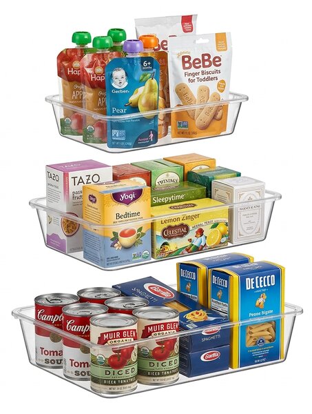 Orion Plochý transparentní box bez víka, miska, XL - 46x33,5x9cm, BOWL