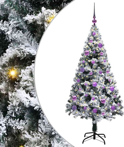 Umělý vánoční stromeček Bílá 150 cm PVC, ocel a plast 3396955