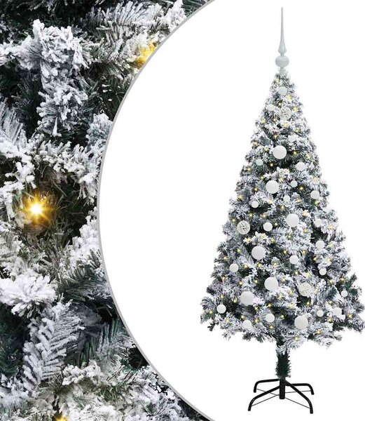Umělý vánoční stromeček Bílá 150 cm PVC, ocel a plast 3396952