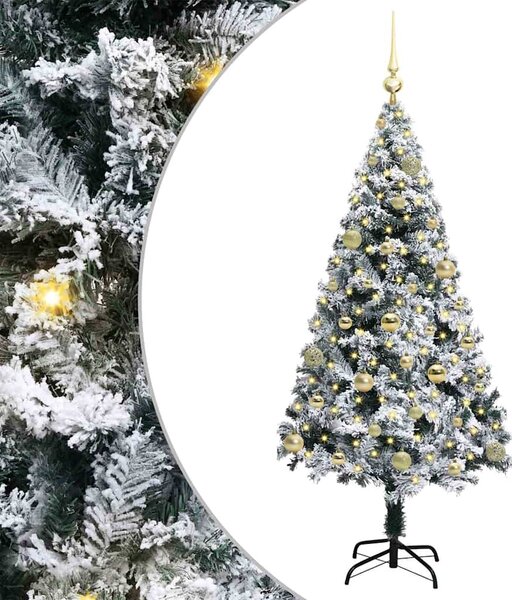 Umělý vánoční stromeček Bílá 150 cm PVC, ocel a plast 3396953