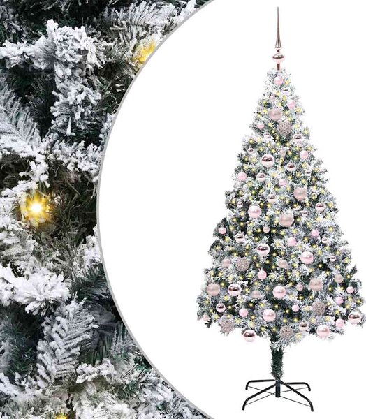 Umělý vánoční stromeček Bílá 180 cm PVC, ocel a plast 3396964