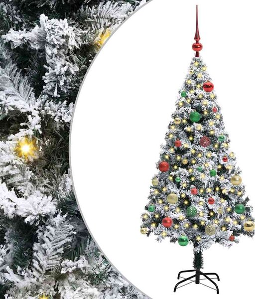 Umělý vánoční stromeček Bílá 150 cm PVC, ocel a plast 3396957