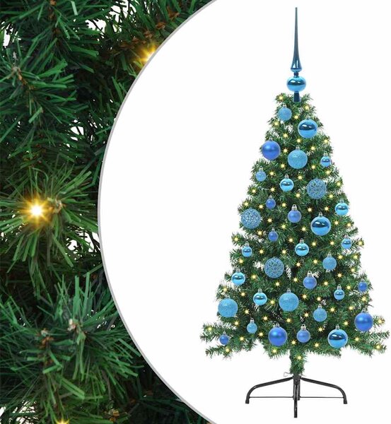 Umělý osvětlený vánoční stromeček Zelená 120 cm PVC 3396996