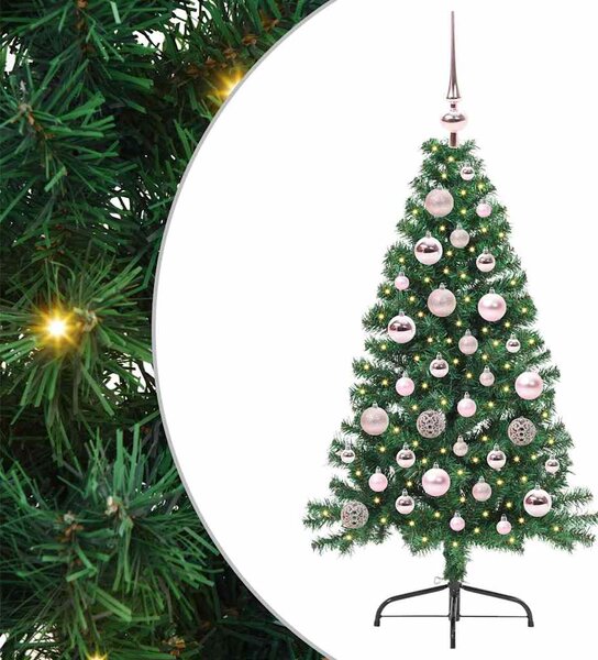 Umělý osvětlený vánoční stromeček Zelená 120 cm PVC 3396991