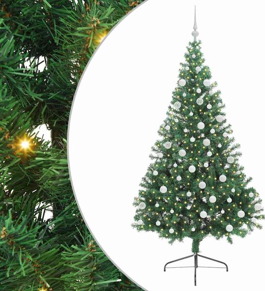 Umělý osvětlený vánoční stromeček Zelená 180 cm PVC 3397014