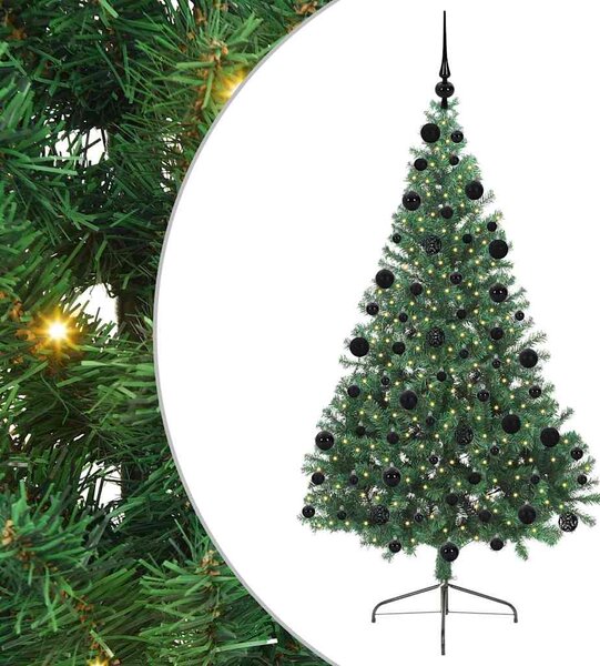Umělý osvětlený vánoční stromeček Zelená 210 cm PVC 3397025
