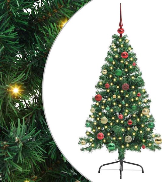 Umělý osvětlený vánoční stromeček Zelená 150 cm PVC 3397006